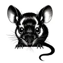 gothic Gore rat tattoo design idea
