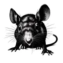 gothic Gore rat tattoo design idea