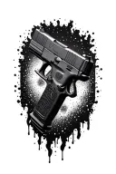 3d glock gen 5 tattoo design idea