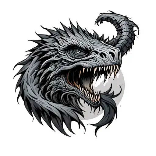 Cryptid sleeve tattoo tattoo design idea