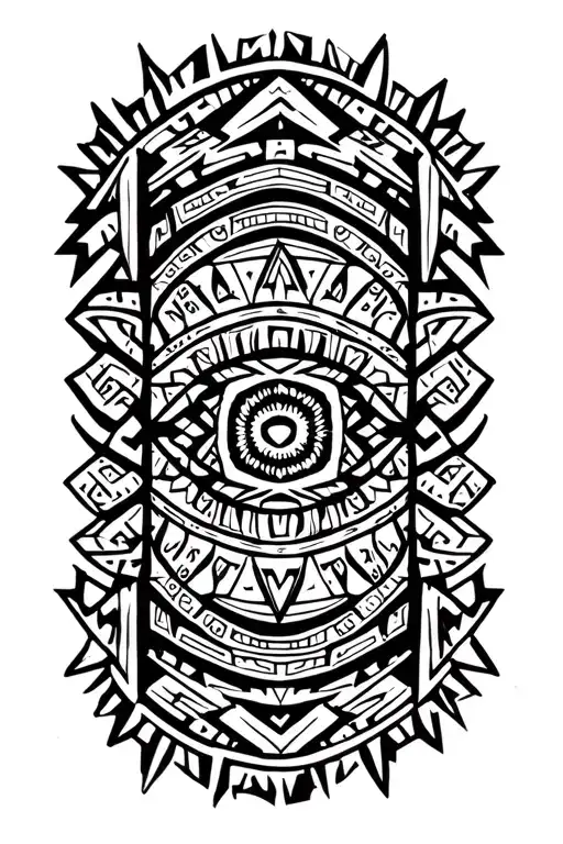 AZTEC PATTERN tattoo design idea