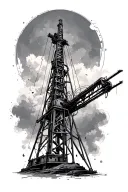 drilling mast tattoo design idea