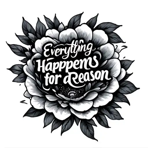 everything happens for a reason tattoo design idea