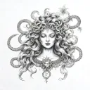 Eve and Medusa tattoo design idea