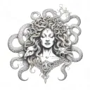 Eve and Medusa tattoo design idea