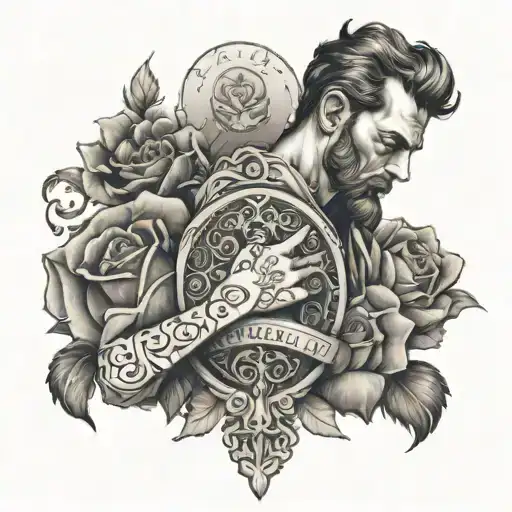 blessed is a man who endures  tattoo design idea