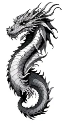 European dragon, a bite shoulder upper arm forearm, wraps around the arm, Classic Style tattoo design idea