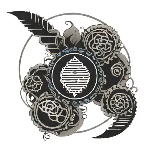 circular DNA tattoo design idea