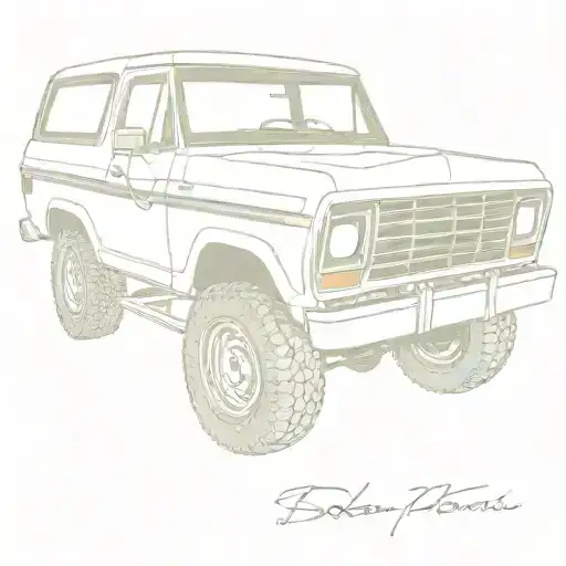 1978 Ford Bronco tattoo design idea