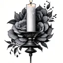 Candlestick tattoo design idea