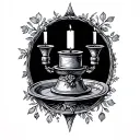 Candlestick tattoo design idea