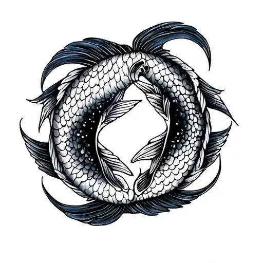 Pisces and Gemini fine line tattoo tattoo design idea