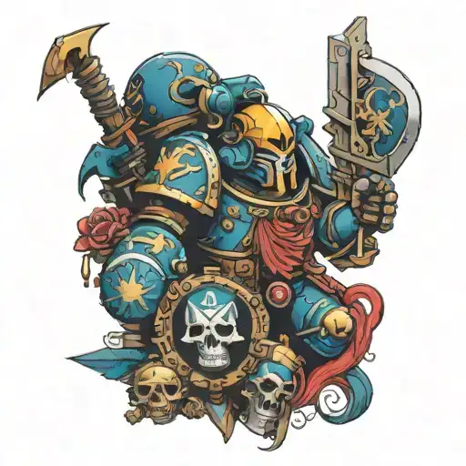 Warhammer 40K universe tattoo design idea