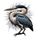 Heron tattoo design idea
