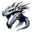 Blue Eyes White Dragon tattoo design idea