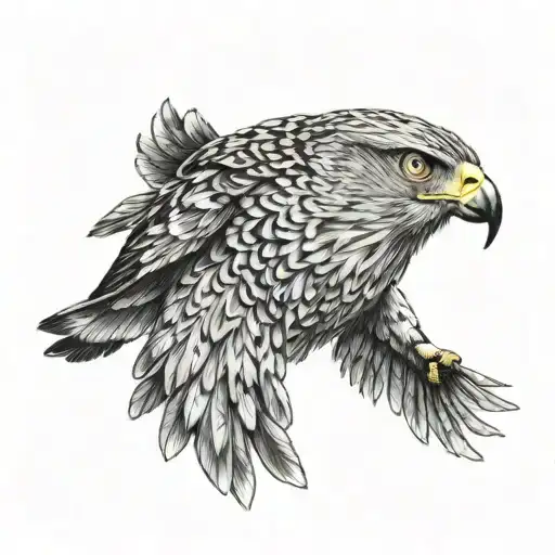 hawk eye tattoo design idea