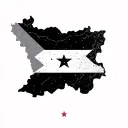 Palestinian map symbolizing tattoo design idea