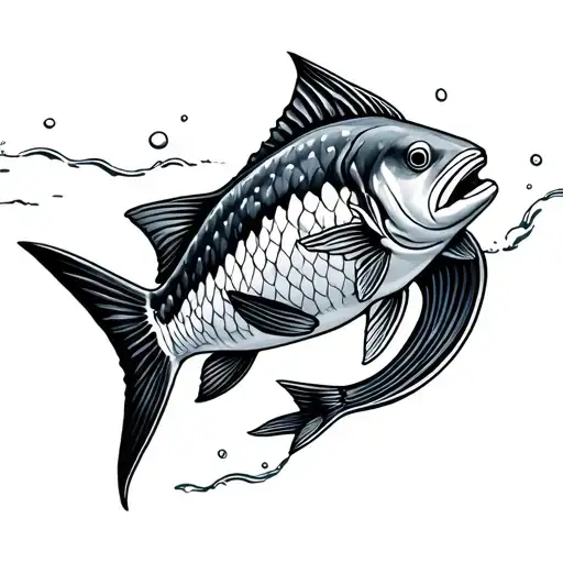 just keep swimming tattoo design idea