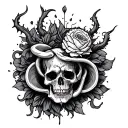 life and hell  tattoo design idea