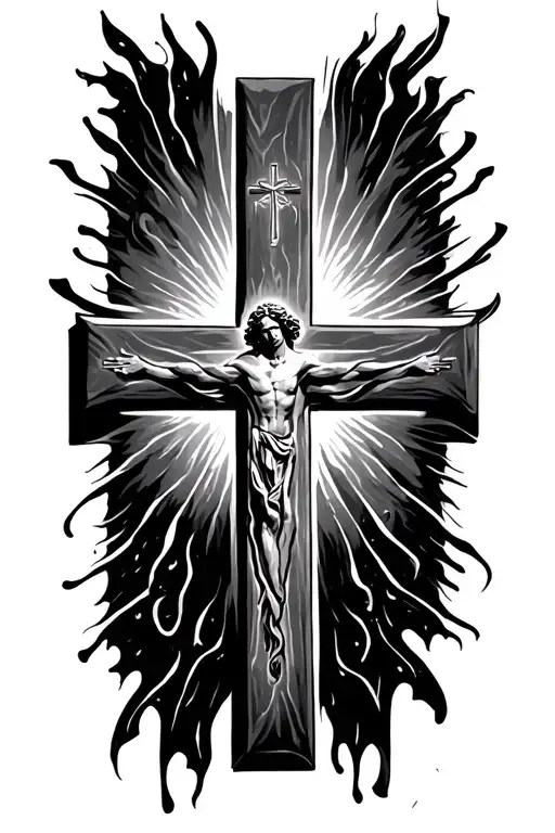 "You have suffered ... Me too" Christian Cross tattoo design idea