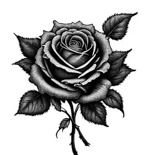 twin rose intertwined tattoo design idea