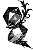 Embellished Icosahedron tattoo design idea