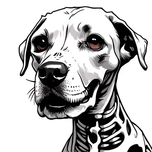 Skeleton Dog tattoo design idea