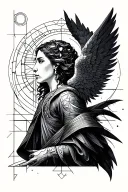 arc angel michael tattoo design idea