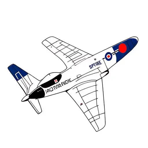 Spitfire raf plane tattoo design idea
