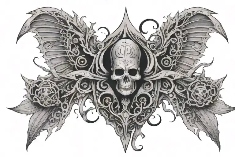 mystic goth cybersigilism design tattoo design idea