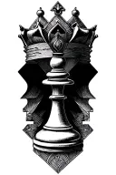 king chess piece tattoo design idea