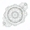 Socket pressure plate LGA AM5 tattoo design idea