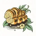 challah bread tattoo design idea