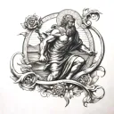 Saint Christopher tattoo design idea