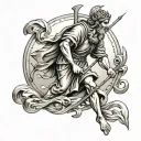 Saint Christopher tattoo design idea