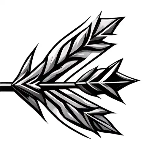 tribal arrow hea tattoo design idea