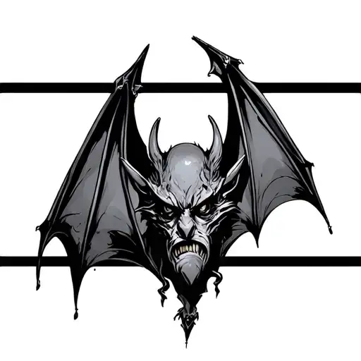 Gothic Bat tattoo design idea