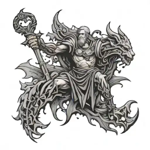 blood of the covenant is thicker than water tattoo design idea