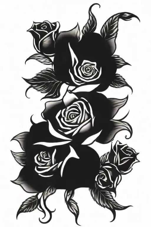 mafia roses tattoo design idea