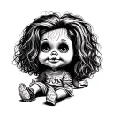 chuckie doll tattoo design idea