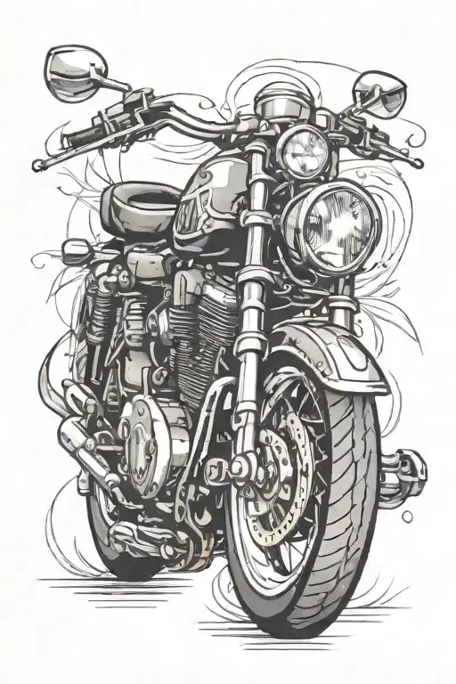 motor bike tattoo design idea