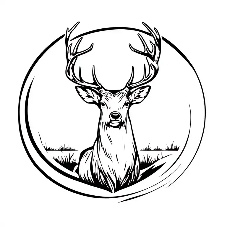 deer turkey hunting and bass fishing  tattoo design idea