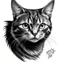 Keep the cat forearm tattoo simple. tattoo design idea