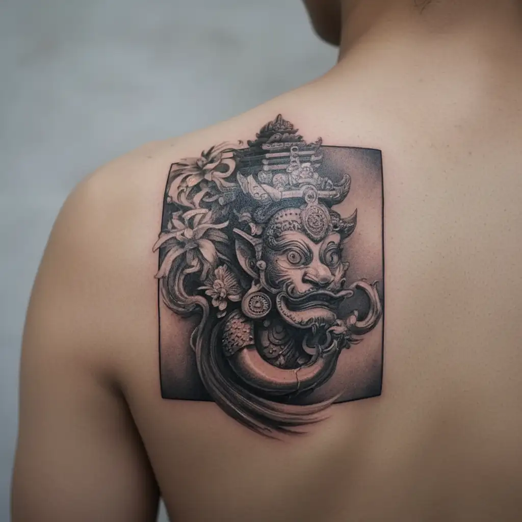 sleeve bali tattoo design idea