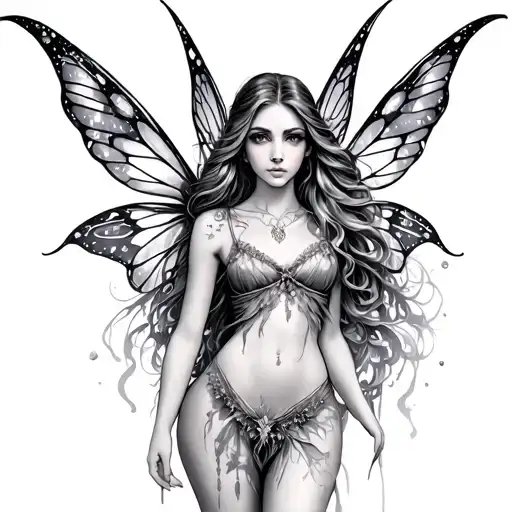 Fairy tattoo design idea