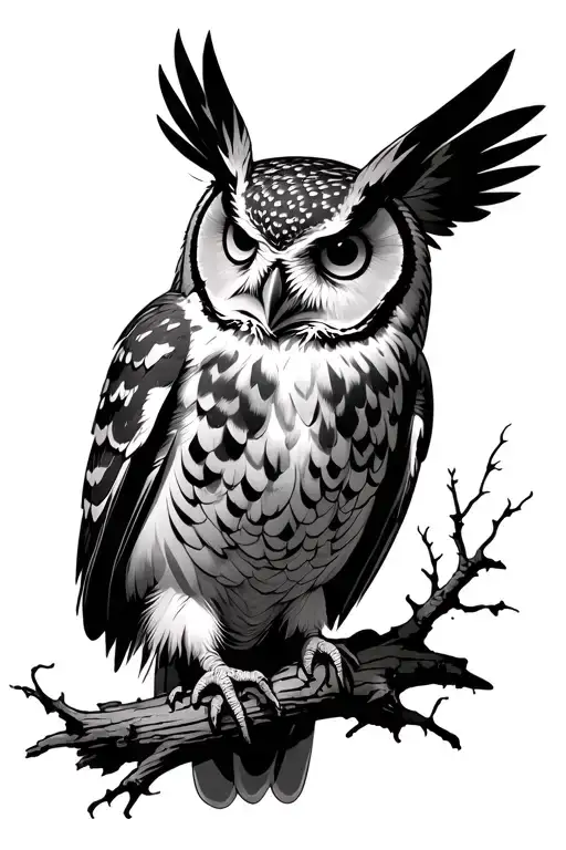 Isaiah 6:8 incorporating relevant imagery owl  tattoo design idea