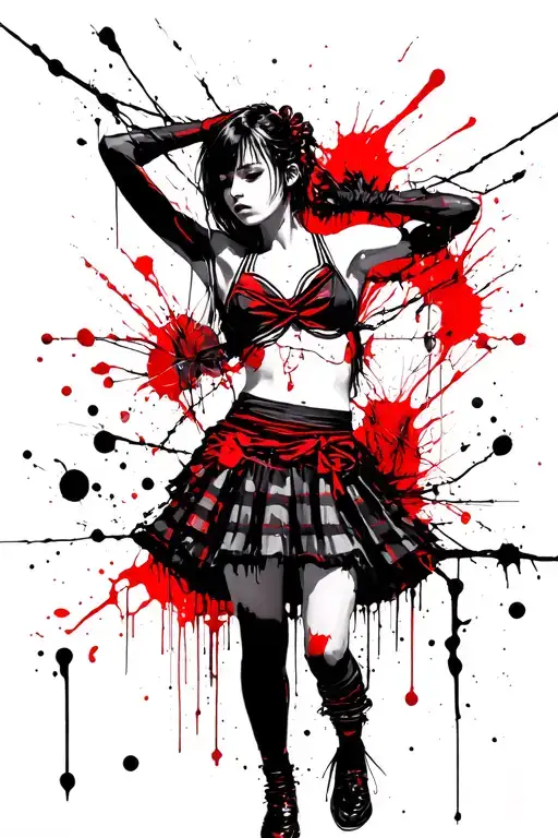 shibari slut school girl tattoo design idea