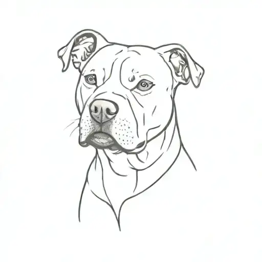 pit bull with owner tattoo design idea