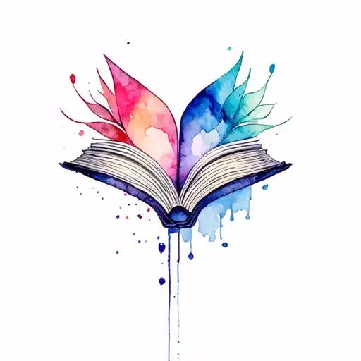 Fantasy, romance, books tattoo design idea