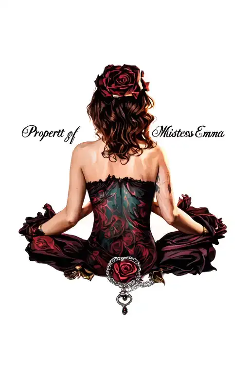 "Property_of Mistress_Emma" chastity orgasm_denied cuckold  tattoo design idea